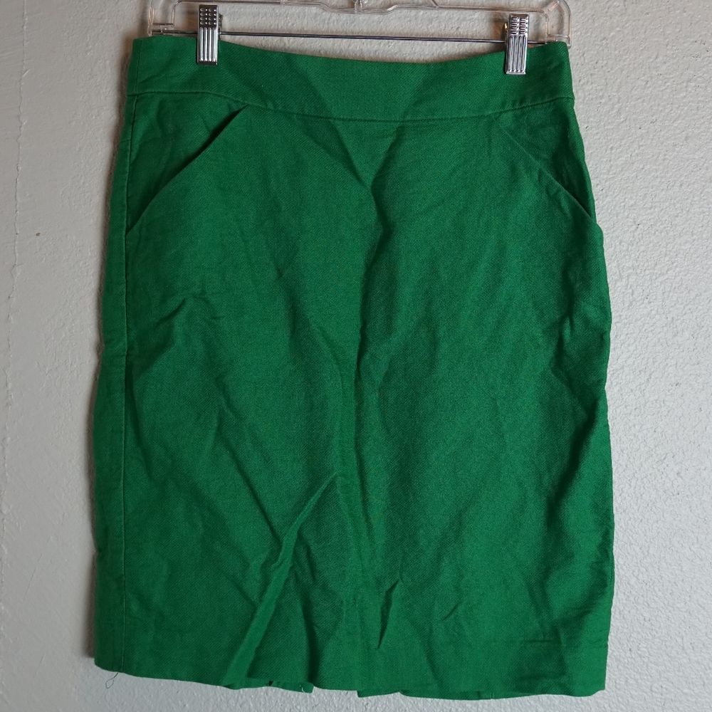 J Crew Kelly Green Pencil Skirt - 4